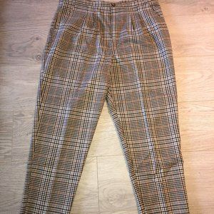 Urban Renewal Beige Plaid Pants
